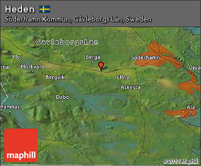 Satellite 3D Map of Heden