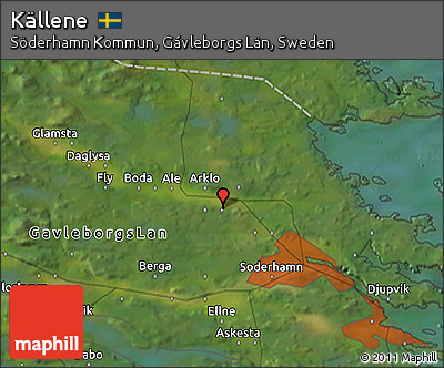 Satellite 3D Map of Källene