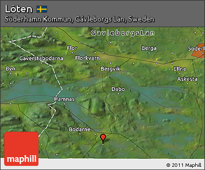 Satellite 3D Map of Löten
