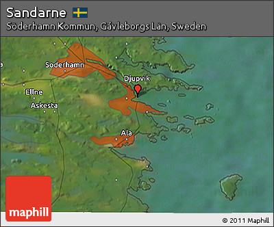 Satellite 3D Map of Sandarne