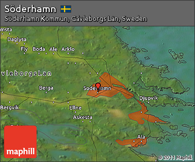 Satellite 3D Map of Söderhamn