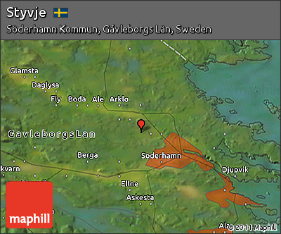 Satellite 3D Map of Styvje