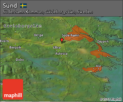 Satellite 3D Map of Sund