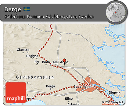 Shaded Relief 3D Map of Berge