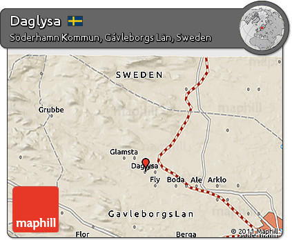 Shaded Relief 3D Map of Daglysa