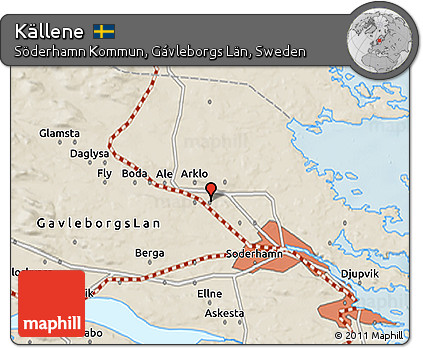 Shaded Relief 3D Map of Källene