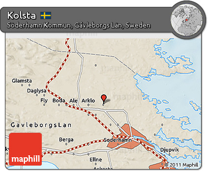 Shaded Relief 3D Map of Kolsta