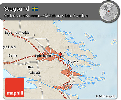 Shaded Relief 3D Map of Stugsund