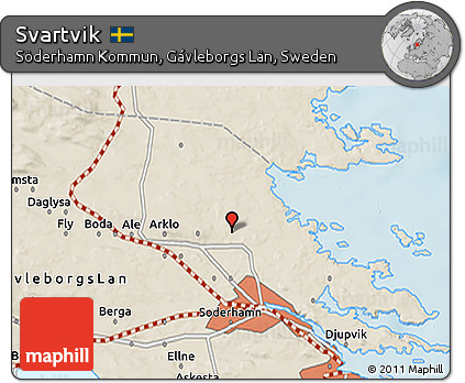 Shaded Relief 3D Map of Svartvik