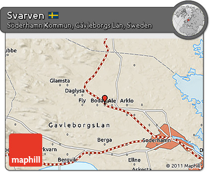 Shaded Relief 3D Map of Svarven