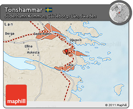 Shaded Relief 3D Map of Tönshammar