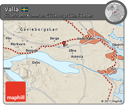 Shaded Relief 3D Map of Valla