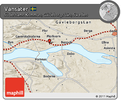 Shaded Relief 3D Map of Vansäter