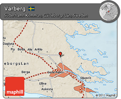 Shaded Relief 3D Map of Varberg