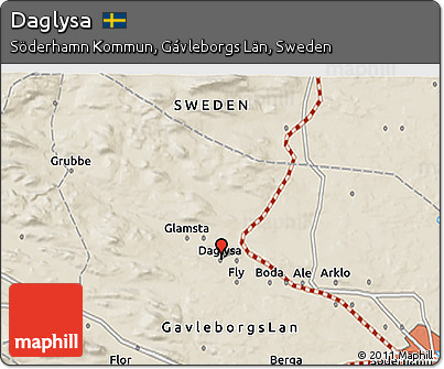 Shaded Relief 3D Map of Daglysa