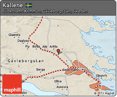 Shaded Relief 3D Map of Källene