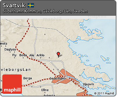Shaded Relief 3D Map of Svartvik