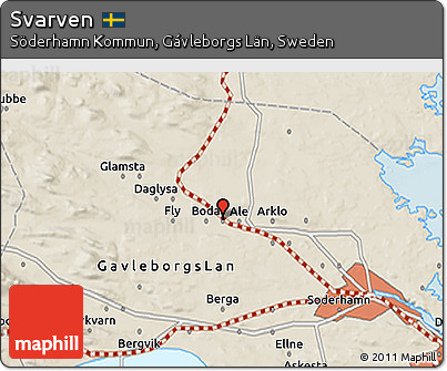 Shaded Relief 3D Map of Svarven