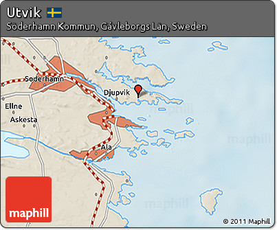 Shaded Relief 3D Map of Utvik