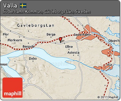 Shaded Relief 3D Map of Valla