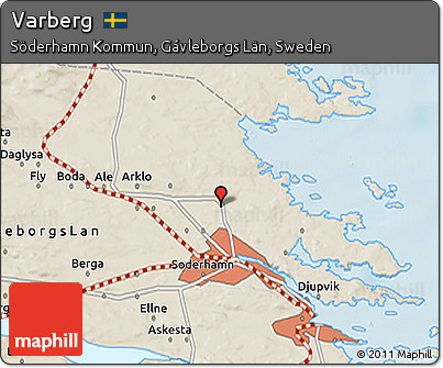 Shaded Relief 3D Map of Varberg