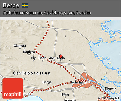 Shaded Relief 3D Map of Berge