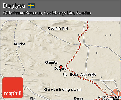 Shaded Relief 3D Map of Daglysa