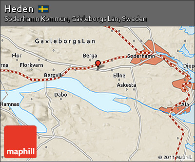 Shaded Relief 3D Map of Heden