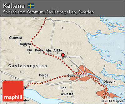Shaded Relief 3D Map of Källene