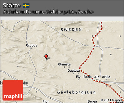 Shaded Relief 3D Map of Stärte