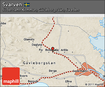 Shaded Relief 3D Map of Svarven