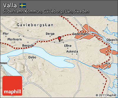 Shaded Relief 3D Map of Valla