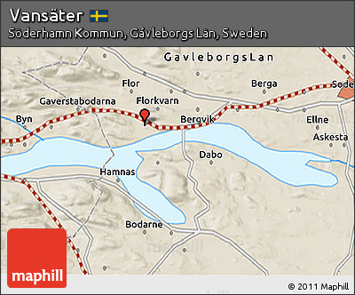 Shaded Relief 3D Map of Vansäter