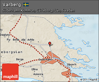 Shaded Relief 3D Map of Varberg