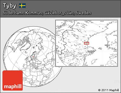 Blank Location Map of Tyby