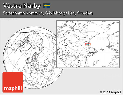 Blank Location Map of Västra Närby