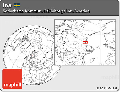 Blank Location Map of Ina
