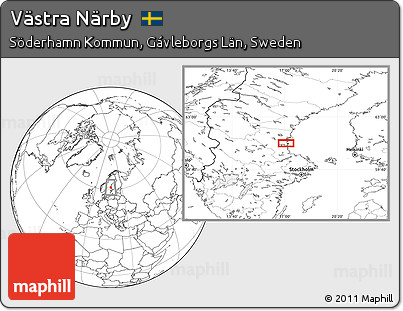 Blank Location Map of Västra Närby