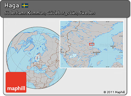 Gray Location Map of Haga