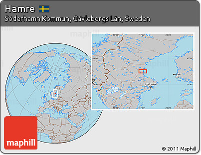 Gray Location Map of Hamre