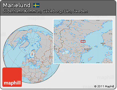 Gray Location Map of Marielund