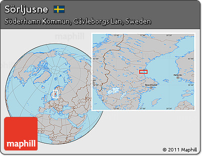 Gray Location Map of Sörljusne
