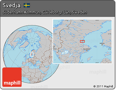 Gray Location Map of Svedja