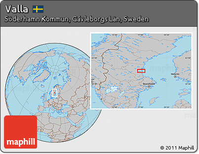 Gray Location Map of Valla