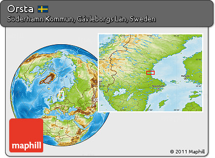 Physical Location Map of Orsta
