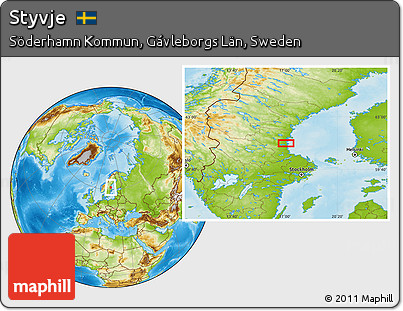Physical Location Map of Styvje