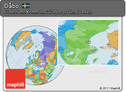 Political Location Map of Dåbo