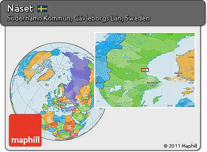 Political Location Map of Näset