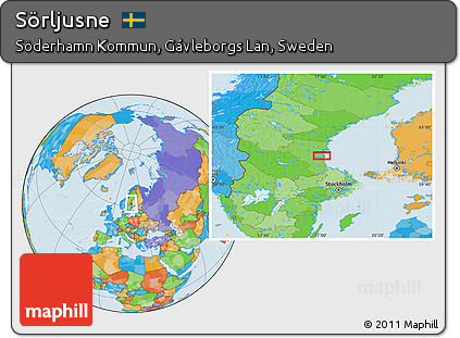 Political Location Map of Sörljusne