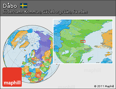 Political Location Map of Dåbo